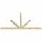 Ekena Millwork Saratoga Rough Sawn Timber Gable Bracket, Douglas Fir, 108"W x 63"H x 4"D x 4"F, 14/12 Pitch GBW108X63X0404SAR00RDF - alternate 5
